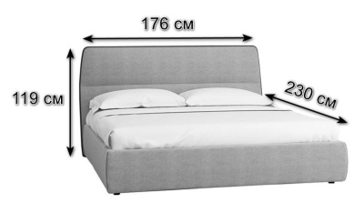 Кровать с ортопедическим основанием и ящиком Сканди 1.6 Грей фото Кровать с ортопедическим основанием и ящиком Сканди 1.6 Грей. Фото №3