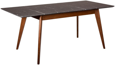 Стол Лунд раскладной 140-180 ОРЕХ-Мрамор Графит. Фото №2