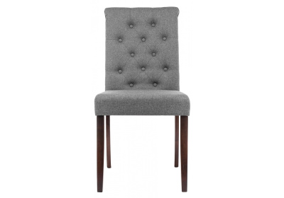 Стул деревянный Amelia dark walnut / fabric grey. Фото