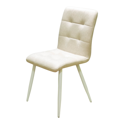 Стул Доби (Каркас (белый 9016 матовый) тк. коллекции Safari бежевый 011). Фото