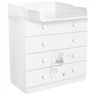 Комод пеленальный Polini kids French 1580 Amis, белый фото Комод пеленальный Polini kids French 1580 Amis, белый. Фото №3