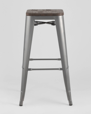 Стул полубарный Диего велюр пыльно-синий. Фото