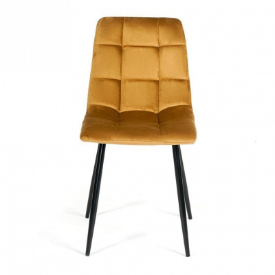 Стул  CHILLY (mod. 7094) металл/вельвет, 45 х 55 х 87,5 см, коричневый/черный, G062-61 (поставляется по 4 шт). Фото