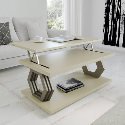 Журнальный стол NORA 2058 Capuccino/Platino. Фото №2