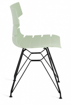 Стул HANSEN (mod. 622N) пластик/металл, 51х47х80 см, высота до сиденья 45 см, фисташковый/черный (поставляется по 4 шт). Фото