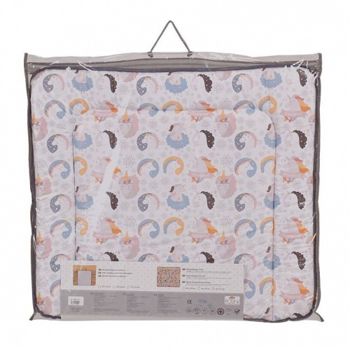 Матрас пеленальный Polini kids Волшебный Единорог, серый. Фото №5
