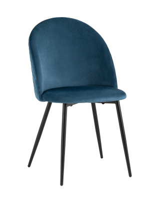 Стул Lilly велюр сине-зеленый. Фото