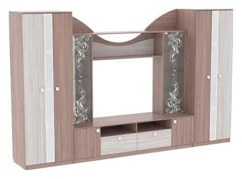 Гармония Шкаф 2-створчатый ясень шимо темный/ясень шимоСветлый. Фото №2