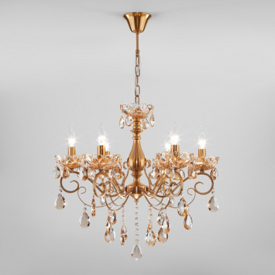 Подвесная люстра Eurosvet Escada 10109/6 бронза/тонированный хрусталь Strotskis. Фото №2