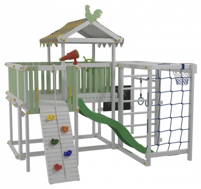 Комплекс игровой ДК3Б, бирюзовый, серый. Фото