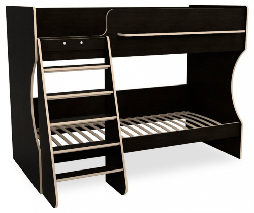 Кровать двухъярусная Р438 Капризун 3, древесина коричневая светлая дуб. Фото №1