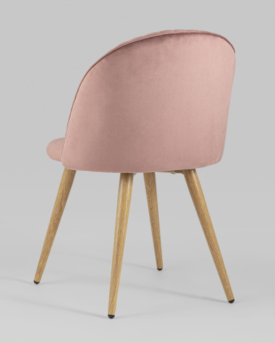 Стул Лион Страйпс велюр розовый. Фото №7