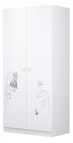 Шкаф платяной Polini kids French 1230 Amis, белый фото Шкаф платяной Polini kids French 1230 Amis, белый. Фото №1