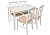 Обеденная группа Chili (стол и 4 стула) buttermilk / beige